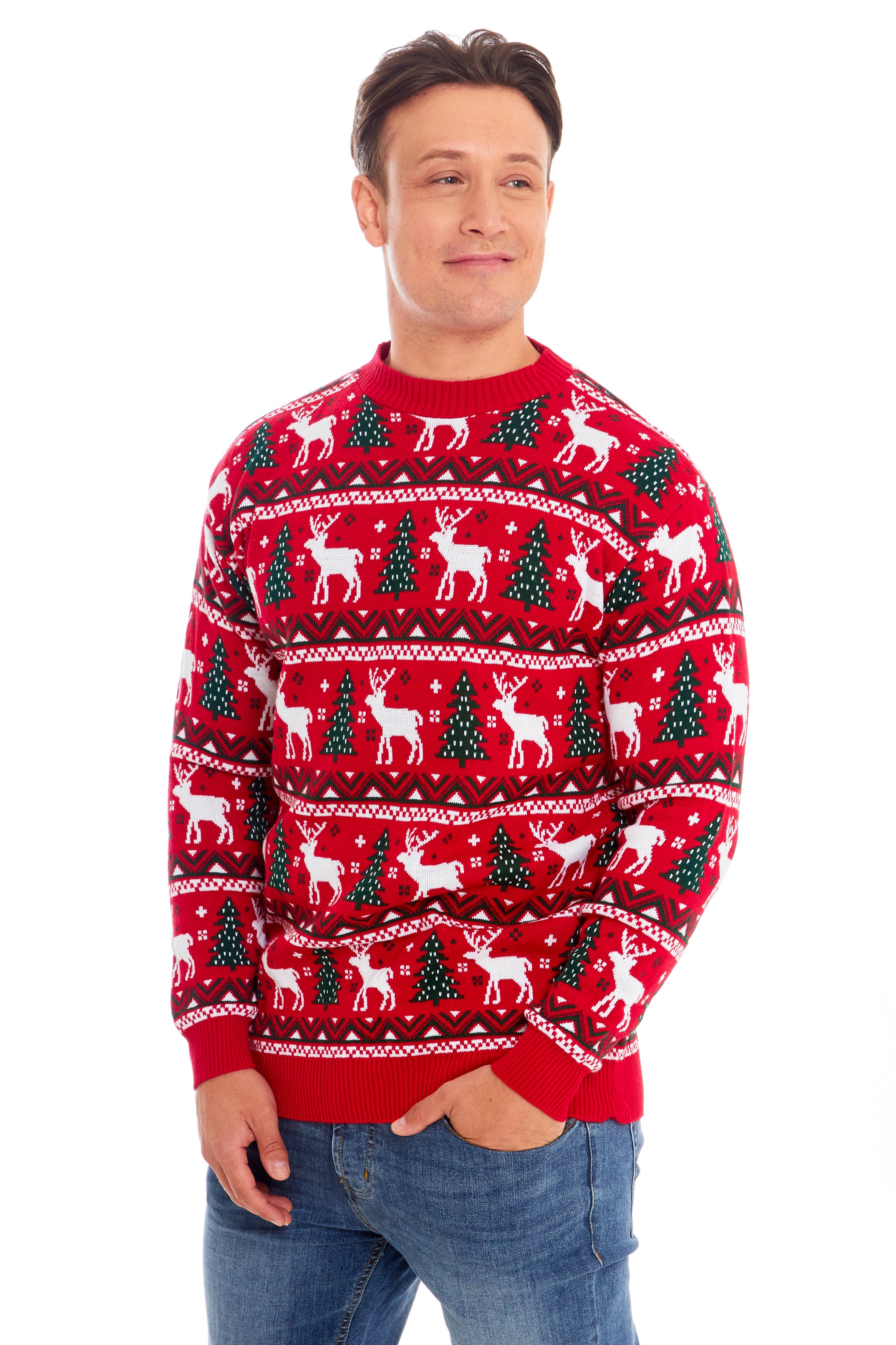 Red christmas clearance jumper mens